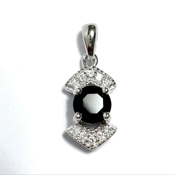 Sapphire 0.25 ct sterling silver pendant - Picture 7 of 8